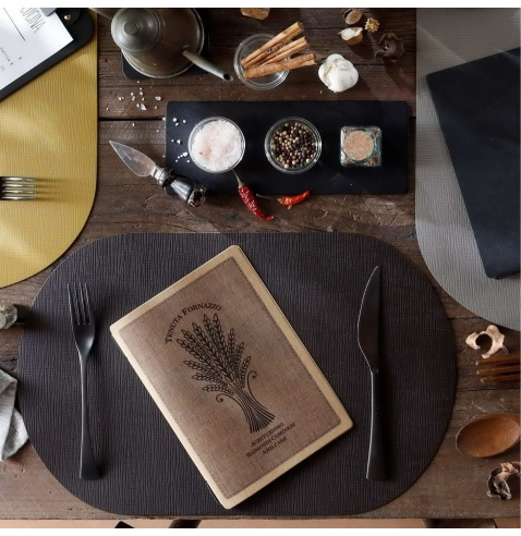 TOVAGLIETTE TAPPETINI D'ARREDO OVALI 30x47 cm pezzo singolo CHEF MARRONE