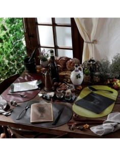 TOVAGLIETTE TAPPETINI D'ARREDO 47x30 cm OVALE pezzo singolo JUTA MARRO 2