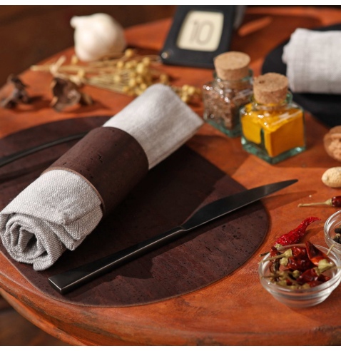 TOVAGLIETTE TAPPETINI D'ARREDO OVALI 20x30 cm pezzo singolo SUGHERO MARRONE sp. 2.5