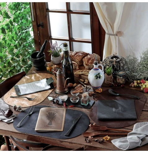 TOVAGLIETTE TAPPETINI D'ARREDO OVALI 30x47 cm pezzo singolo SUGHERO MARRONE sp. 2.5