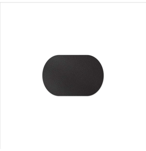 TOVAGLIETTE TAPPETINI D'ARREDO OVALI 20x30 cm pezzo singolo BULL NERO sp. 3,0
