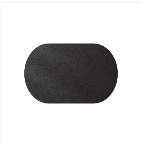 TOVAGLIETTE TAPPETINI D'ARREDO OVALI 30x47 cm pezzo singolo BULL NERO sp. 3,0