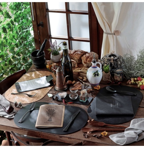 TOVAGLIETTE TAPPETINI D'ARREDO OVALI 30x47 cm pezzo singolo BULL NERO sp. 3,0