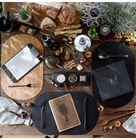 TOVAGLIETTE TAPPETINI D'ARREDO OVALI 30x47 cm pezzo singolo BULL NERO sp. 3,0