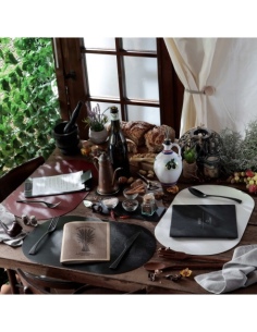OVAL PLACEMATS 47x30 cm OVALE single piece CHEF BLACK 2