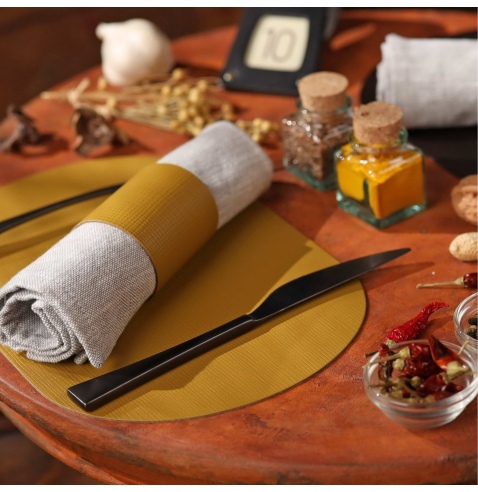 TOVAGLIETTE TAPPETINI D'ARREDO OVALI 20x30 cm pezzo singolo CHEF OCRA
