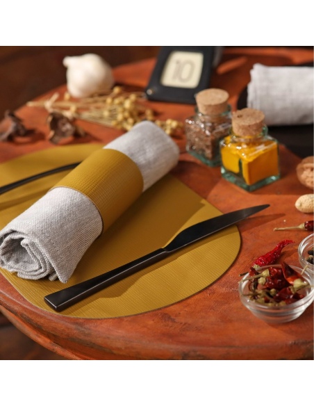 TOVAGLIETTE TAPPETINI D'ARREDO OVALI 20x30 cm pezzo singolo CHEF OCRA