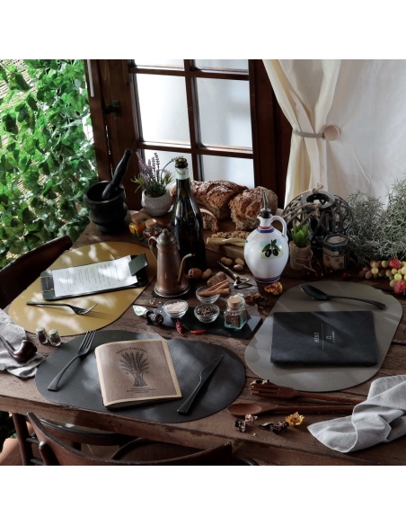 TOVAGLIETTE TAPPETINI D'ARREDO OVALI 30x47 cm pezzo singolo CHEF OCRA