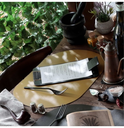 TOVAGLIETTE TAPPETINI D'ARREDO OVALI 30x47 cm pezzo singolo CHEF OCRA