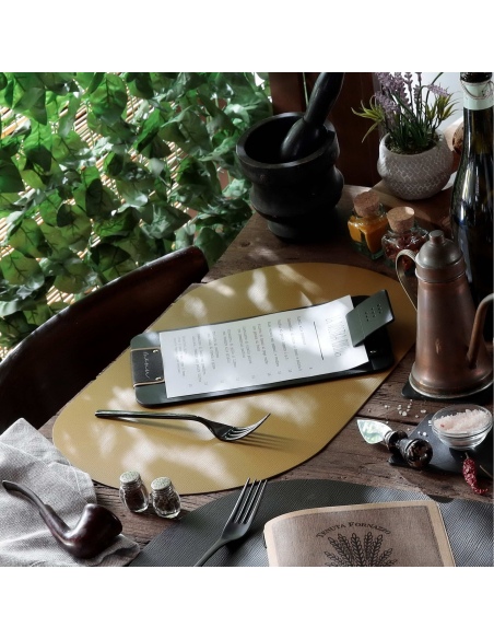 TOVAGLIETTE TAPPETINI D'ARREDO OVALI 30x47 cm pezzo singolo CHEF OCRA