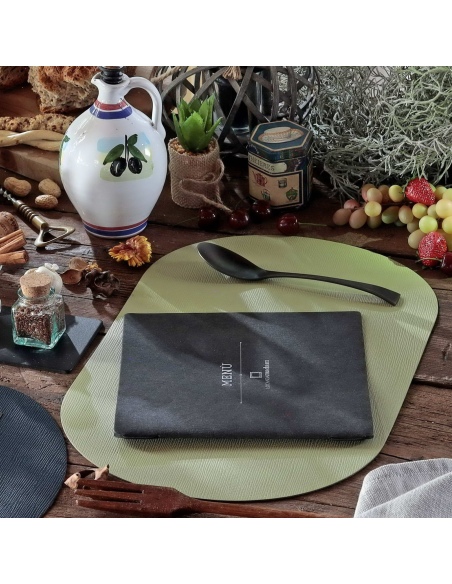 TOVAGLIETTE TAPPETINI D'ARREDO OVALI 30x47 cm pezzo singolo CHEF SALVIA