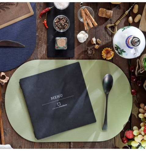 TOVAGLIETTE TAPPETINI D'ARREDO OVALI 30x47 cm pezzo singolo CHEF SALVIA