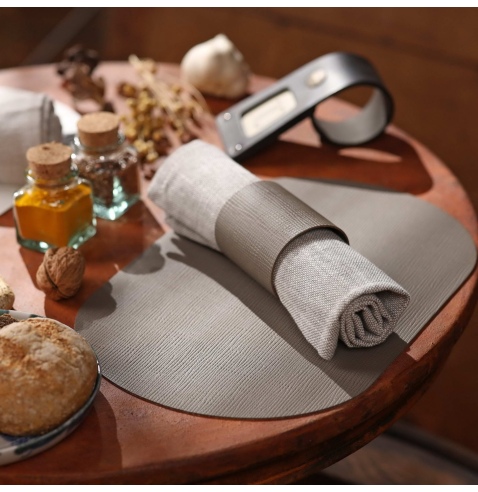 TOVAGLIETTE TAPPETINI D'ARREDO OVALI 20x30 cm pezzo singolo CHEF TORTORA