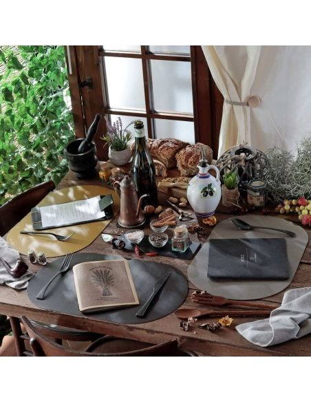TOVAGLIETTE TAPPETINI D'ARREDO OVALI 30x47 cm pezzo singolo CHEF TORTORA