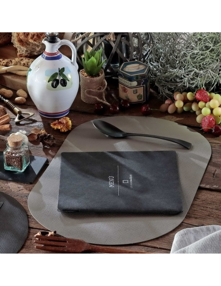 TOVAGLIETTE TAPPETINI D'ARREDO OVALI 30x47 cm pezzo singolo CHEF TORTORA