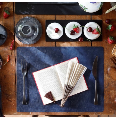 TOVAGLIETTE TAPPETINI D'ARREDO 30x40 cm pezzo singolo CHEF BLU
