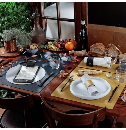 TOVAGLIETTE TAPPETINI D'ARREDO 48x15 cm pezzo singolo CHEF BLU
