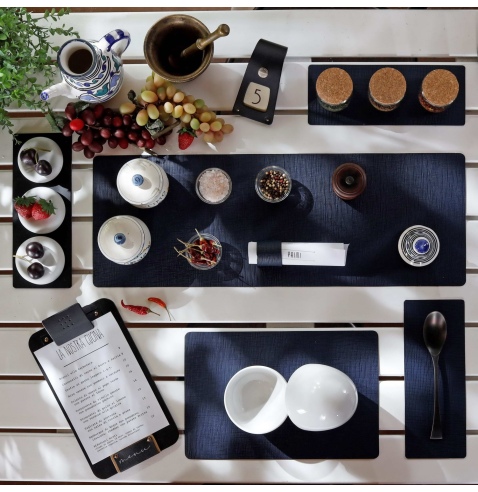 TOVAGLIETTE TAPPETINI D'ARREDO 62x22 cm pezzo singolo CHEF BLU