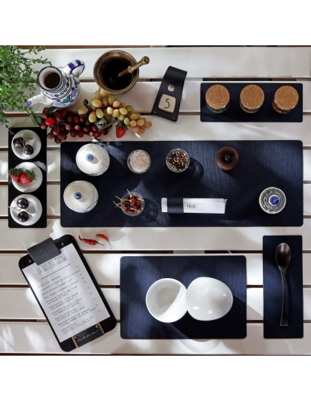 TOVAGLIETTE TAPPETINI D'ARREDO 62x22 cm pezzo singolo CHEF BLU