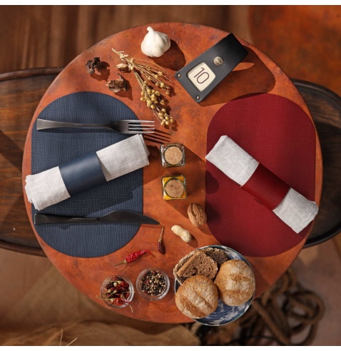TOVAGLIETTE TAPPETINI D'ARREDO OVALI 20x30 cm pezzo singolo CHEF BLU