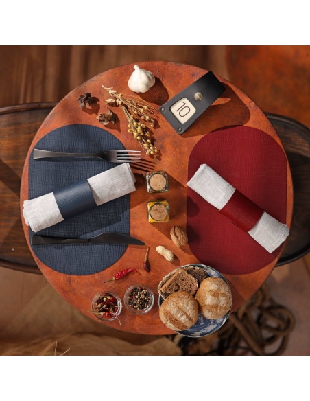TOVAGLIETTE TAPPETINI D'ARREDO OVALI 20x30 cm pezzo singolo CHEF BLU