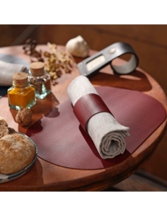 OVAL PLACEMATS 30x20 cm OVALE single piece CHEF BURGUNDY 2