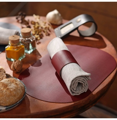 TOVAGLIETTE TAPPETINI D'ARREDO OVALI 20x30 cm pezzo singolo CHEF BORDEAUX
