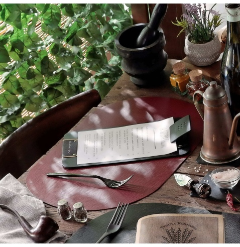 TOVAGLIETTE TAPPETINI D'ARREDO OVALI 30x47 cm pezzo singolo CHEF BORDEAUX