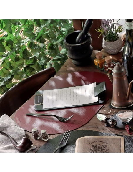 TOVAGLIETTE TAPPETINI D'ARREDO OVALI 30x47 cm pezzo singolo CHEF BORDEAUX