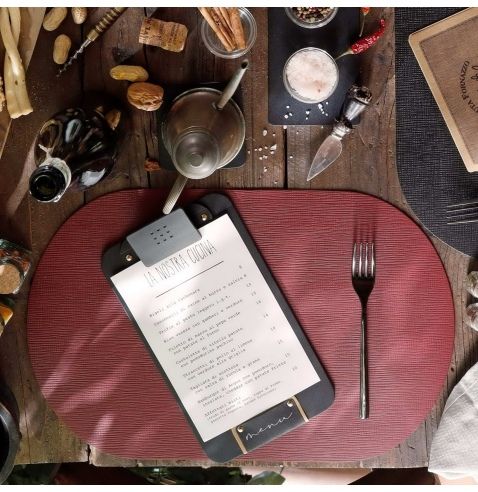 TOVAGLIETTE TAPPETINI D'ARREDO OVALI 30x47 cm pezzo singolo CHEF BORDEAUX