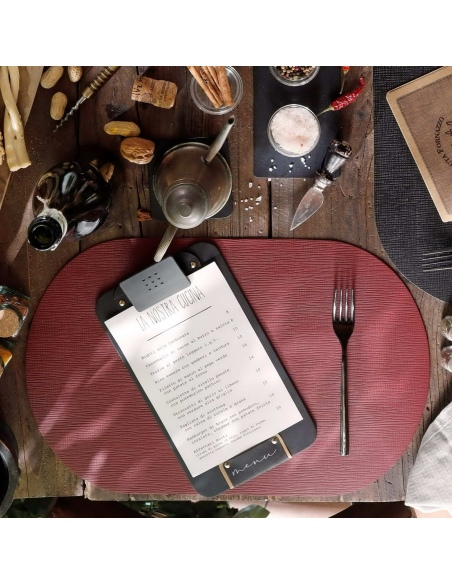 TOVAGLIETTE TAPPETINI D'ARREDO OVALI 30x47 cm pezzo singolo CHEF BORDEAUX