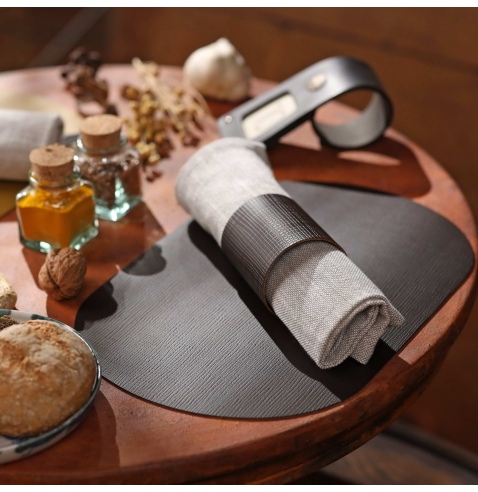 TOVAGLIETTE TAPPETINI D'ARREDO OVALI 20x30 cm pezzo singolo CHEF MARRONE