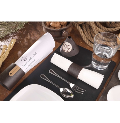 CONE segna tavoli monofacciali conf. 10 pz. CHEF MARRONE
