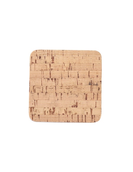 SOTTO BICCHIERI 9,5x9,5 cm conf. 4 pz. SUGHERO NATURALE sp. 1.4