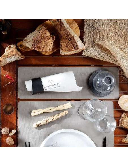 TOVAGLIETTE TAPPETINI D'ARREDO 48x15 cm pezzo singolo CHEF TORTORA