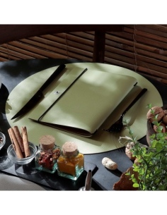 ROUND PLACEMATS 34 cm single piece CHEF SAGE 2
