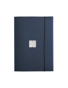 PORTFOLIO A4 cartelletta etichetta METAL STANDARD "notes" CHEF BLU