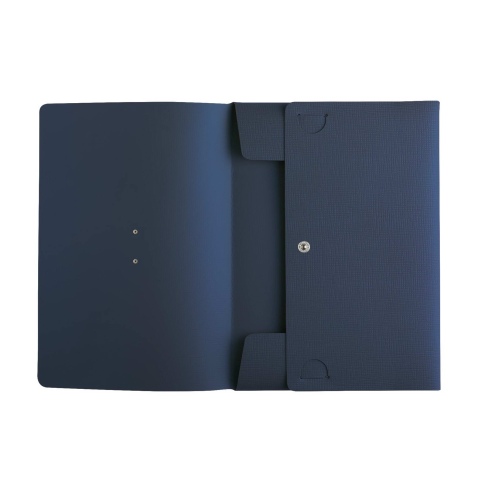 PORTFOLIO A4 cartelletta etichetta METAL STANDARD "notes" CHEF BLU