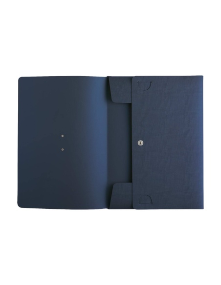 PORTFOLIO A4 cartelletta etichetta METAL STANDARD "notes" CHEF BLU