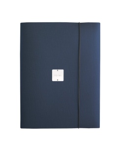 PORTFOLIO EXTRA cartelletta etichetta METAL STANDARD "notes" CHEF BLU