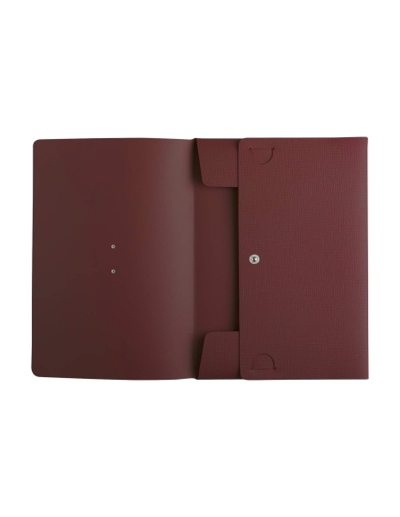 PORTFOLIO A4 cartelletta etichetta METAL STANDARD "notes" CHEF BORDEAUX