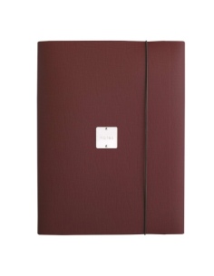 PORTFOLIO EXTRA cartelletta etichetta METAL STANDARD "notes" CHEF BORDEAUX