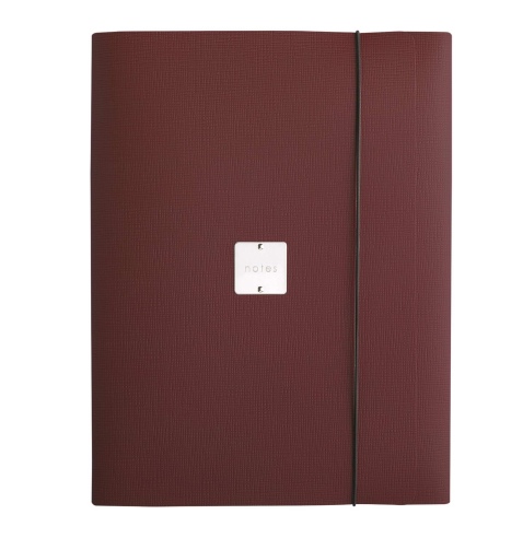 PORTFOLIO EXTRA cartelletta etichetta METAL STANDARD "notes" CHEF BORDEAUX