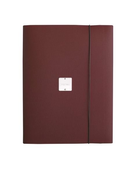 PORTFOLIO EXTRA cartelletta etichetta METAL STANDARD "notes" CHEF BORDEAUX