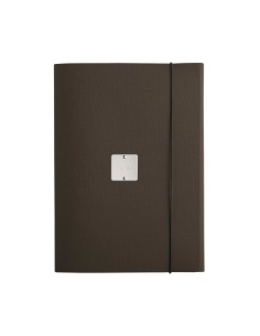 PORTFOLIO A4 cartelletta etichetta METAL STANDARD "notes" CHEF MARRONE