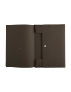 PORTFOLIO A4 cartelletta etichetta METAL STANDARD "notes" CHEF MARRONE 2