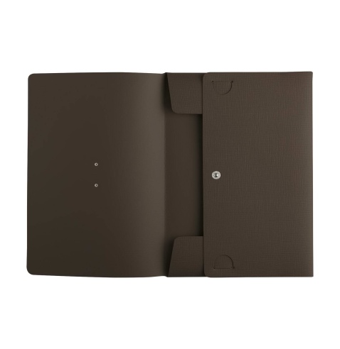 PORTFOLIO A4 cartelletta etichetta METAL STANDARD "notes" CHEF MARRONE