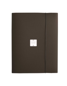 PORTFOLIO EXTRA cartelletta etichetta METAL STANDARD "notes" CHEF MARRONE