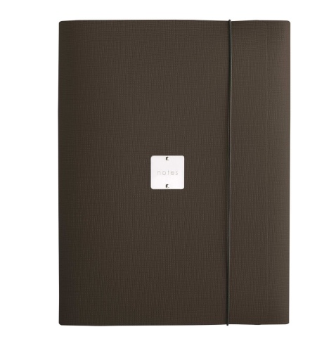 PORTFOLIO EXTRA cartelletta etichetta METAL STANDARD "notes" CHEF MARRONE