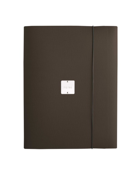 PORTFOLIO EXTRA cartelletta etichetta METAL STANDARD "notes" CHEF MARRONE